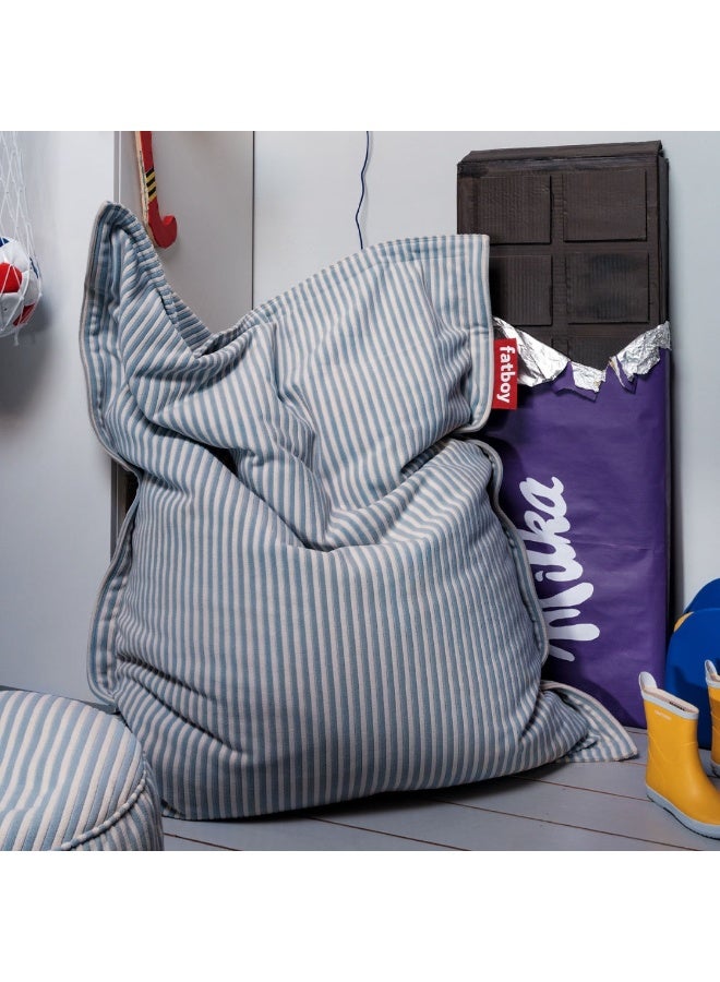 Fatboy Original Slim Terry Bean Bag | Super soft | Sturdy & durable | Washable outer bag | Pilling resistant | Designed for indoor use | Expanded Polystyrene (EPS) | 155 x 120 cm | Blizzard Blue Creme - Image 2